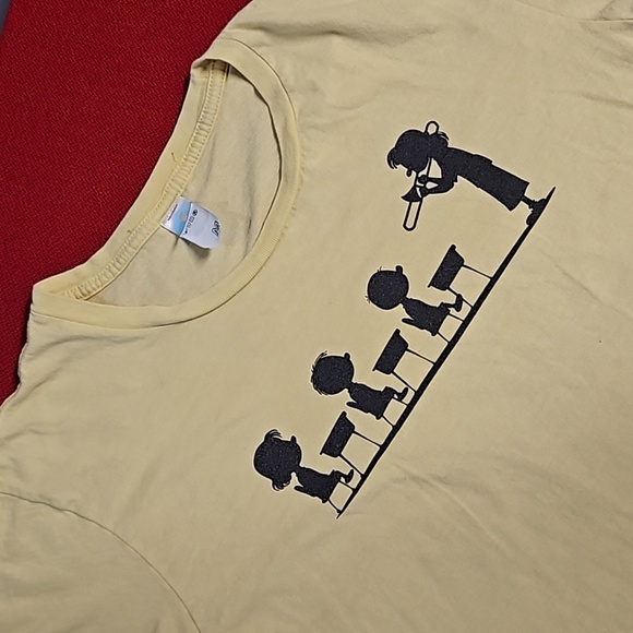 Peanuts music class silhouettes kids at desks, teacher Medium band musicians EUC - Picture 2 of 5